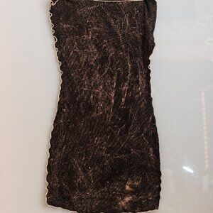 Angel Rox corset - womens size small - distressed brown/black